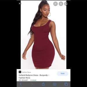 Holland Bodycon Dress Fashion Nova
